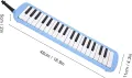 37 Keys Durable ABS Hard case Bee Brand 2 year warranty Melodica Blue pink Green Piano Instrument Soprano Air Piano with Mouthpiece with Hard ABS Case for Music Lovers Beginners Kids - Blue, Pink, Green. 