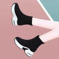 Height Increasing Insole Women's Shoes Boots Spring and Autumn2023New Women's Boots Stretch Knitted Sports Casual Socks Short Boots Mid-Calf. 