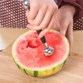 [Featured] Double-Sided Fruit Melon Baller Spoon /304 Stainless Steel Ice Cream Platter Spoon Smooth Round Melon Balls Melon Scoop for Watermelon,Ice Cream,Fruits,Sorbet,Meatball. 