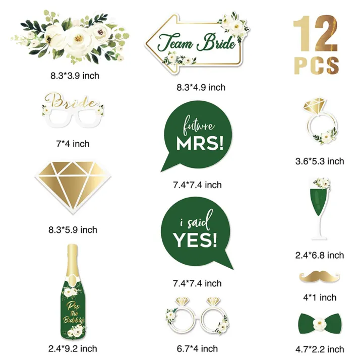 12pcs/set%20Wedding%20Photo%20Booth%20Props%20Just%20Married%20Photobooth%20Hen%20Party%20Decorations%20Team%20Bride%20To%20be%20Bridal%20Shower%20Party%20Supply%20-%20Image%203