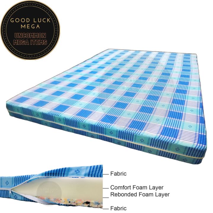 72"X72"X4"%20(6'*6')Double%20Layer%20Foam%20Mattress%202%20year%20warranty%20-%20Image%202