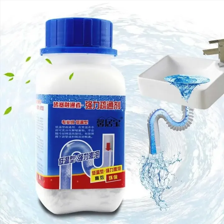Block powder  Dreain cleaning powder Plumbing Cleaning Powering Agent Carefully Selected Pipe Cleaner Dissolves and Deodorizes Oil Stain from Toilet and Kitchen Drain  Drain cleaner remove clogged drainage in sink drain - sink pipe cleaner