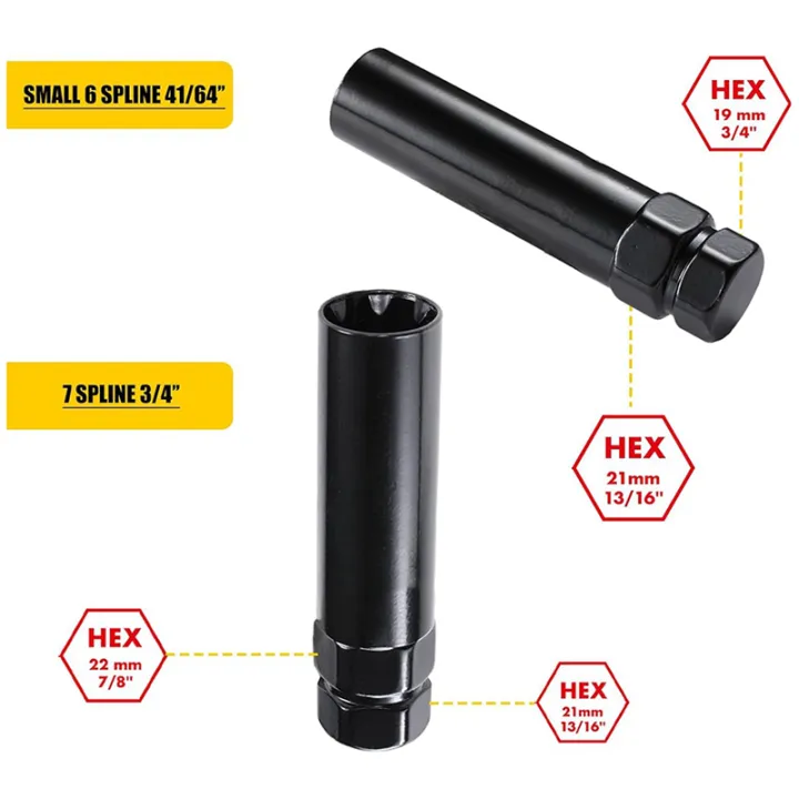 7%20Spline%20Lug%20Nut%20Key%206%20Spline%20Lug%20Nut%20Socket%20Removal%20Tool,%204%20PCS%20Dual%20Hex%20Drive%20Aftermarket%20Wheel%20Lock%20Key%20Replacement%20-%20Image%204