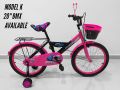 ACCESS BMX Kids Bicycle Model K Pink Color 20 Inch for Age 7 and Above with Front Basket and Rear Carrier Bicycle Accessories. 