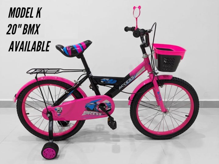ACCESS%20BMX%20Kids%20Bicycle%20Model%20K%20Pink%20Color%2020%20Inch%20for%20Age%207%20and%20Above%20with%20Front%20Basket%20and%20Rear%20Carrier%20Bicycle%20Accessories%20-%20Image%202