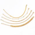 Enacolor  5Pcs/Set Elegant Female Gold Metal Thick Chain Bracelets for Women Accessories. 
