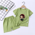 Demon Slayer Baby Pajama Suit Kamado Nezuko Girl Sleepwear Kamado Tanjirou Boy Pijamas Outfit Home Tops Pants Set Sleep Clothes. 