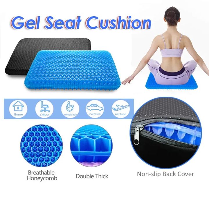 Chair Seat Cushion Seat Cusion Silicon Ice Gel Seat Cushion Egg Sitter 3D Cooling Grid Honeycomb Sitter Back Support Cushion Seat Silicon Seat Cushion Office Dining Gaming Chair Seat Pad Car Gel Seat Cushion Cover Sofa Seat Cushion Floor Seat Cushion