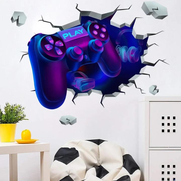 Big Size Game controller wall sticker universe starry sky esports room electronic game decoration decoration wall sticker
