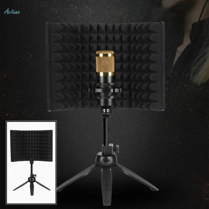 Foldable%20Compact%20Microphone%20Isolation%20Shield%20with%20Tripod%20Stand,%20Studio%20Mic%20Sound%20-%20Image%209