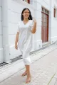 Divinely White Linen Shift Dress. 
