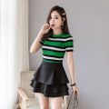 bellylady Women Sweet Skirt High Waist Double-layered A-line Flared Casual ni Skirt With Shorts color. 