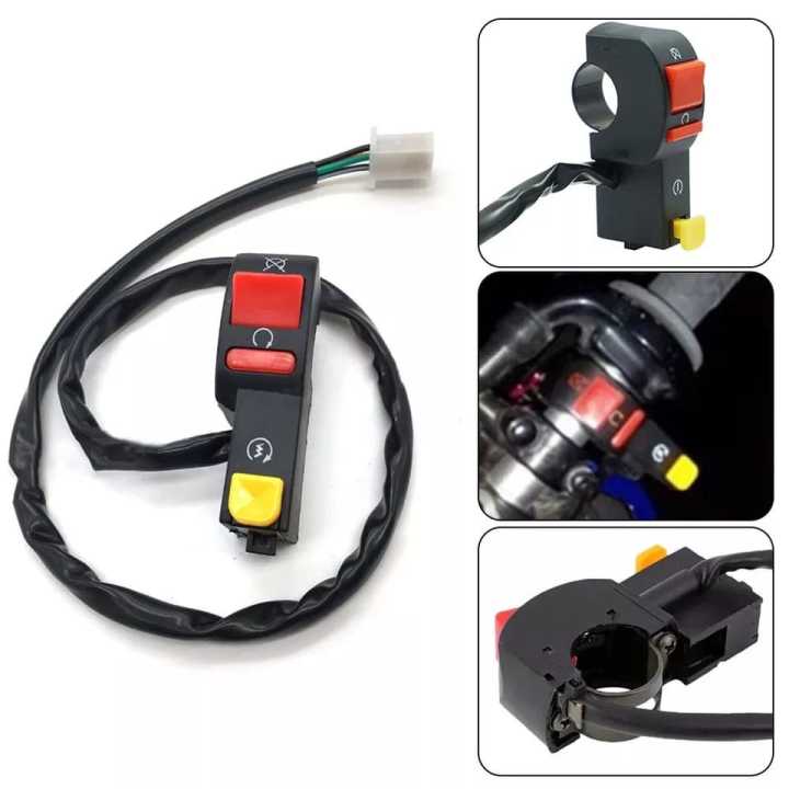 New Handlebar Switch On-Off Button PVC Scooter Moped Start & Stop ATV ...