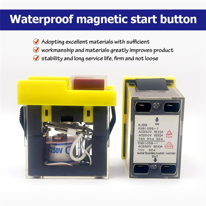 Kjd6%205E4%20250V%206A%20Universal%20Safety%20Switch%20Electromagnetic%20Waterproof,%20Against%20Power%20Outage%20Tool%20Switch,%20Start%20Button%20-%20Image%205