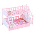Doll Toy Furniture European Style Bunk Bed Double Bunk Bed Girl Birthday Toy. 