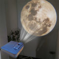 【HOT】 Aurora Moon Galaxy Projection Lamp Creative Atmosphere Night Light Ground Projector Photo Lamp For Birthday Gift. 