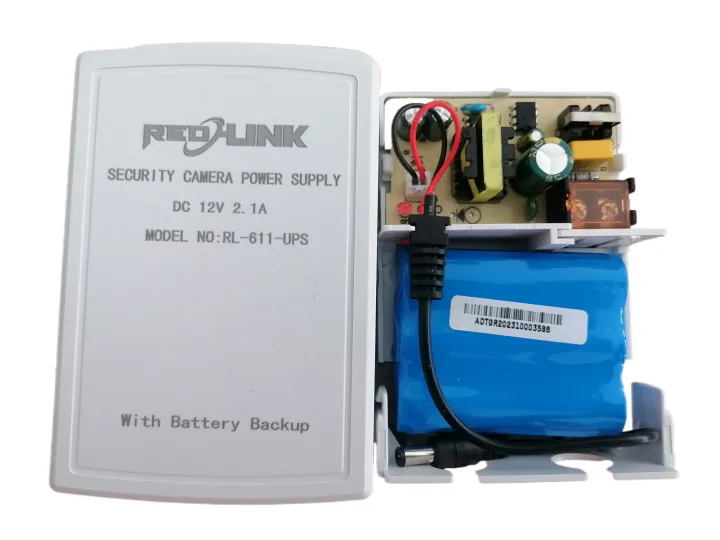 Red Link CCTV Power Supply | Wi-Fi, Router, Modem, Security Camera Mini UPS | 12V 2.1A With Battery Backup ( UPS ) | Super Quality Material Best Product | RL-611-UP