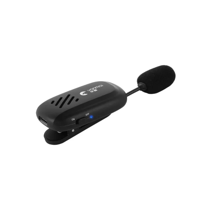 Yanmai K2 Portable Rechargeable Mini Wireless Clip On Mask Microphone ...