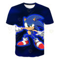 Men Anime sleeve Sonic Youth shirt Japanese manga T-shirt cartoon Sonic graphic tees summer tops male. 
