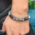 Malachite Beads Bracelets Chain Punk Yoga Chakra Beaded Bracelets for Men Women Fashion Jewelry. 