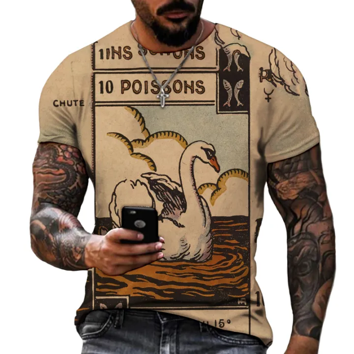 Ancient%20Greek%20Mythical%20Animal%20Theme%20Men's%20T-shirt%20Antique%203D%20Printing%20Pattern%20High-quality%20Lycra%20Polyester%20Obese%20Physique%20S-5XL%20-%20Image%202