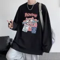 Long Sleeve round Neck T Men's T-shirt Spring and Autumn Fashion Brand oversize T-shirt American Boys Hoodie Autumn and Winter. 