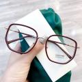 transparent blue blocking glasses blue light-blocking girls plain ultralight eyeglasses women optical retro frame eyewear for fashionable protective stylish trendy comfortable modern functional. 