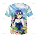 Japanese anime graphic T-shirt men streetwear 3D print t shirt women casual fashion tees Kawaii girl Tops Hip Hop unisex clothes. 