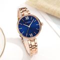 CURREN Ladies Watches Top Brand Luxury Blue Ladies Watch Stainless Steel. 