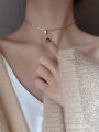 925 Sterling Silver Choker Collar Short Necklaces Round Choker Clavicle Chain Lucky Necklace Women Fine Jewelry Accessories. 