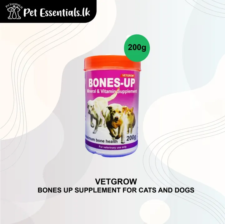 Vetgrow Bones Up Supplement For Cats & Dogs 200g