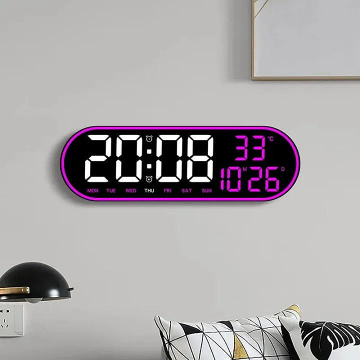 wall%20clock%2015%20Inch%20Large%20Digital%20Wall%20Clock%20Colorful%20Frame%20LED%20Clock%20Snooze%20Electronic%20Dual%20Alarms%20Clock%20with%20Temp%20Date%20Time%20Week%20Display%20-%20Image%202
