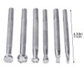 6Pcs Leather Stamping Tools Leather Working Saddle Making Stamps Set. 