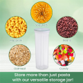 PP Tall Food Storage Spaghetti Noodle Pasta Container with Locking Lid Clear Dry Food,Light Green Easy to Use. 