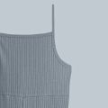 Preppy Style Women's Casual Two Piece Sleeveless Baggy Jumpsuits And Crop Top Strap Loose Romper Long Loose Trouser Pants Overalls Jumpsuit Wide Leg Long Pant Jump Suit Cotton Rib Fabric In White And Ash Color Jumpsuit. 
