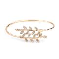 Adjustable Stylish Leaf Bracelet Ladies Open Leaves Bangle Jewelry. 