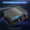 12V Mini Audio Power Car Amplifier Digital Audio Receiver AMP Dual Channel 20W+20W Bass Treble Volume Control for Home. 