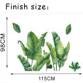 Surface Waterproof Background Home PVC Nursery Strong Stickiness Stickers Mural Art Home Decor Green Leaves Plant. 