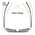 LouisWill Men Sunglasses Double Beam Frame UV400 Polarized Glasses Square Shape Sunglasses Eyewear Ultra Light Elastic Leg Anti Glare Glasses Outdoor Sports Driving Sunglasses. 
