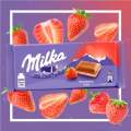 Milka Strawberry chocolate Bar 100g Germany 🇩🇪. 