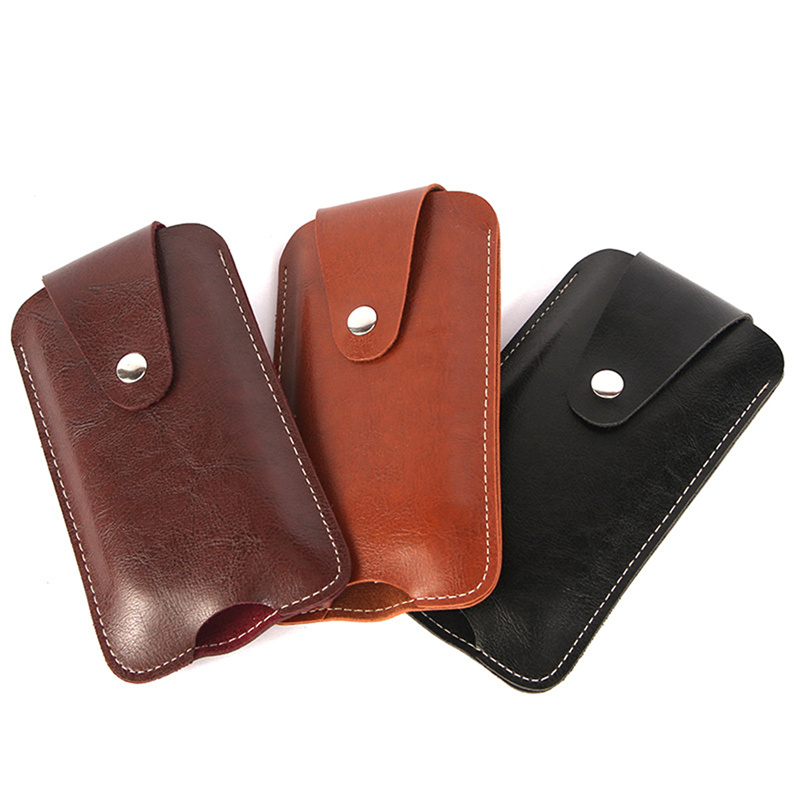 【Trending Now】 Men Leather Universal Outdoor Sport Belt Clip Waist Bag MIRRORRR