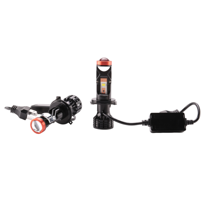 H4 LED Mini Projector 3D Lens 90W 25000LM Motorcycle Headlight ...