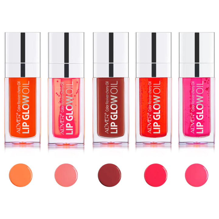 Aliver Hydrating Transparent Plumping Lip Gloss 05 Color/Set