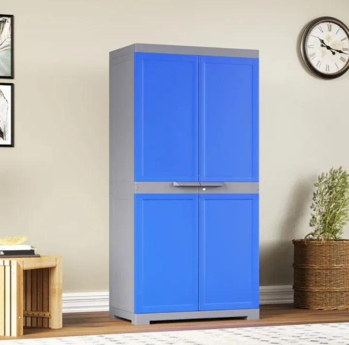 Nilkamal Plastic Freedom Mini Medium /Baby Cupboards - Grey / Tulip Pink,Grey/Blue
