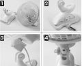 NEW 220V 180 Degree Adjustable Mini Desktop Fan High-Speed Air Desk and Clip On Fan With Fan Head Clamp For Dormitory Office | INeedz AS0027. 