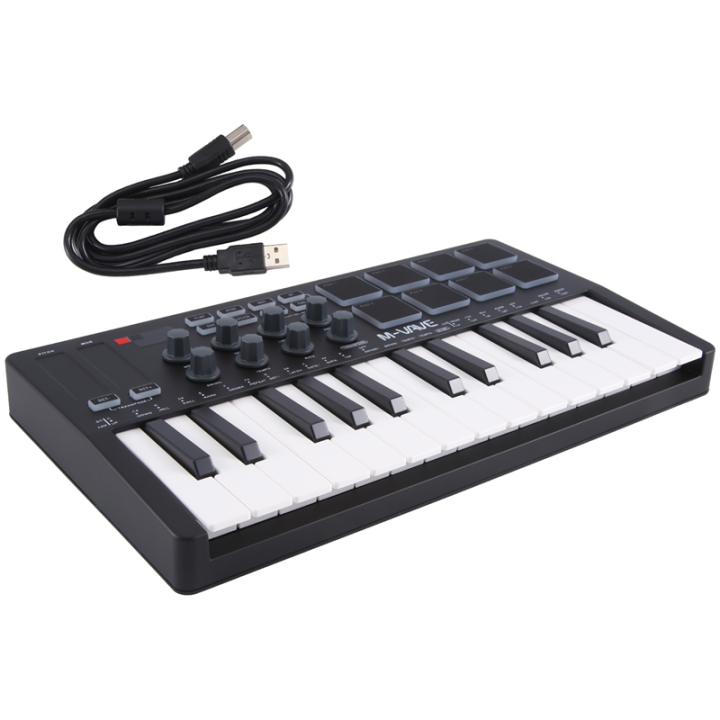 MIDI 25-Key USB MIDI Keyboard Controller Portable Arranger Keyboard Rgb ...