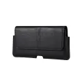(stock available) Universal Cow Leather Horizontal Mobile Phone Leather Case Waist Bag For 6.7 inch and Below Phones. 