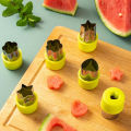 3Pcs/Set Star Heart Flower Shape Vegetables Cutter Plastic Handle Portable Stainless Steel Fruit Cutting Kitchen Gadgets Luolong. 
