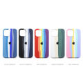Liquid Silicone Genuine Rainbow Luxury Case Back Cover For Apple iPhone 6G / 6S / 6Plus / 7G / 7Plus / 8G / 8Plus / SE 2020 / X / XR / XS MAX - Random Colour. 