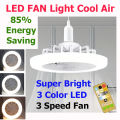 LED Ceiling fan  Light  Bulb Lamp with  Remote Control  multi color. 